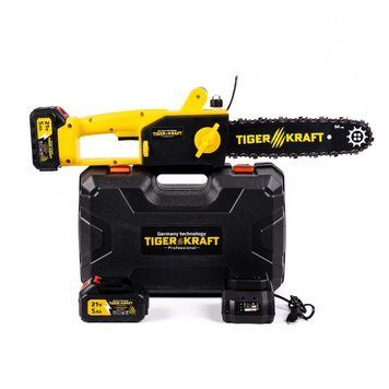 Безщіткова АКБ пила TigerKraft TG30 PRO 21V (5Ah, 30 см) садова ланцюгова пила для деревини та розпилу 2806729945 фото