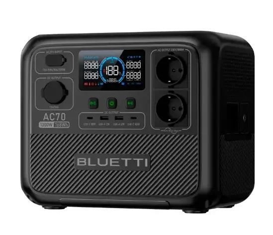 Портативная электростанция BLUETTI AC70 (1000 Вт, 768 Вт*ч) - Надежный источник энергии для дома и путешествий Cv21-l фото