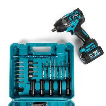 Аккумуляторный ударный гайковерт Rynor RX995 PRO (21В, 5Ач, 1000 Нм) бесщёточный набор в кейсе 2904178912 фото