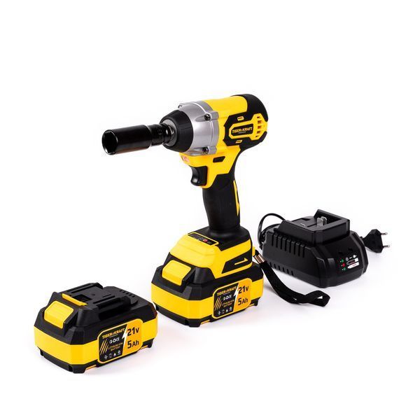 Аккумуляторный ударный гайковерт TigerKraft GR895 PRO (21В, 5Ач, 500 Нм) бесщёточный для авто 2693729448 фото