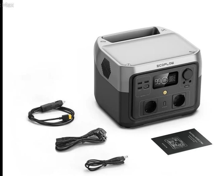 Портативная зарядная станция EcoFlow RIVER 2 Max (512Wh, 1000Вт пиковых) &bull; Аккумуляторная электростанция с быстрой зарядкой Ds56-7 фото