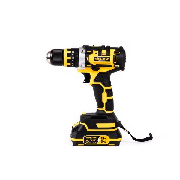 Потужний акумуляторний ударний шурупокрут TigerKraft GX10 PRO 21V (5Ah, 10 мм) з металевим патроном 2694958353 фото