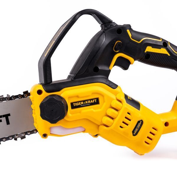 Ланцюгова акумуляторна пила TigerKraft TPS90 PRO (21В, 5А&middot;год, 30 см) безщіткова АКБ пила для заготівлі дров 2807680555 фото