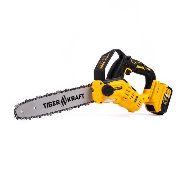 Ланцюгова акумуляторна пила TigerKraft TPS90 PRO (21В, 5А&middot;год, 30 см) безщіткова АКБ пила для заготівлі дров 2807680555 фото