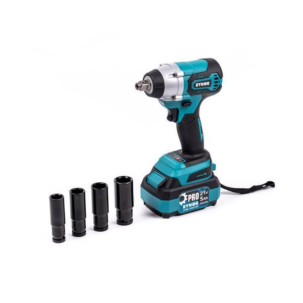Бесщёточный аккумуляторный гайковерт Rynor RX895 PRO 21V (5Ah) ударный инструмент с кейсом 2760002843 фото
