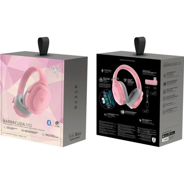 Ігрова гарнітура Razer Barracuda Quartz plus pink Навушники з мікрофоном 231 фото