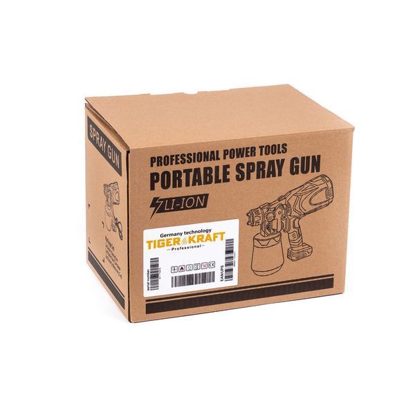 Акумуляторний фарбопульт TigerKraft SG21 PRO (21В, 5А&middot;год) АКБ пульверизатор з регулюванням подачі фарби 2802808940 фото
