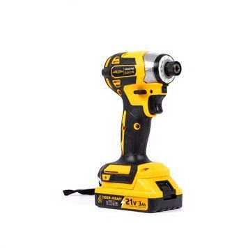 Аккумуляторный бесщёточный винтоверт TigerKraft GR300 PRO (21В, 3Ач) ударный АКБ инструмент 2894056491 фото